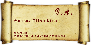 Vermes Albertina névjegykártya